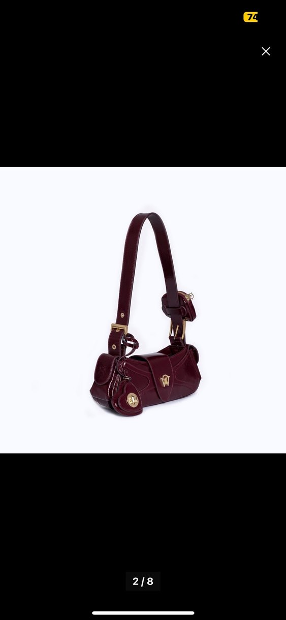 Bordo Deri Kadın Omuz Çantası - Görsel 2