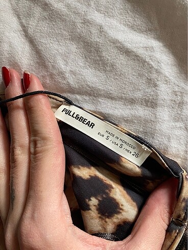 s Beden Pull & Bear Üst Bluz Leoper
