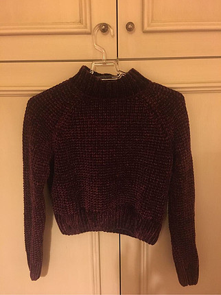 H&M Bordo Orgu Kazak 