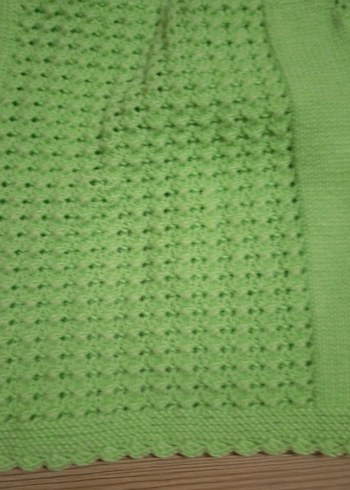 Kız Çocuk Yeşil Örgü Kolsuz Hırka - Görsel 3