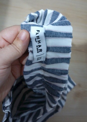 Gri Beyaz Çizgili Kadın Kumaş Pantolon - Görsel 3