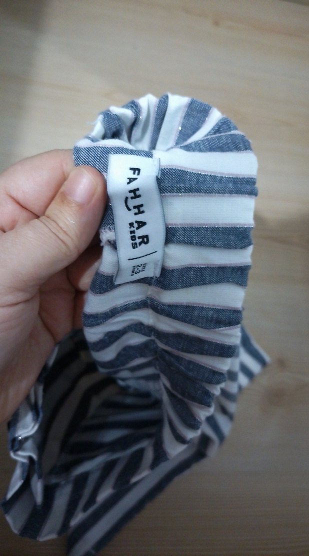 Gri Beyaz Çizgili Kadın Kumaş Pantolon - Görsel 3