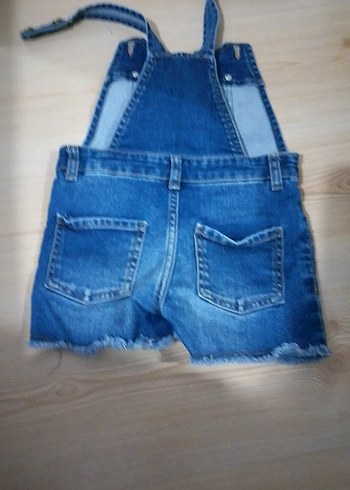 Mavi Kot Askılı Kız Tulum - Görsel 2