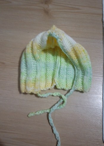 Pastel Çok Renkli Bağlamalı Bebek bere - Görsel 2