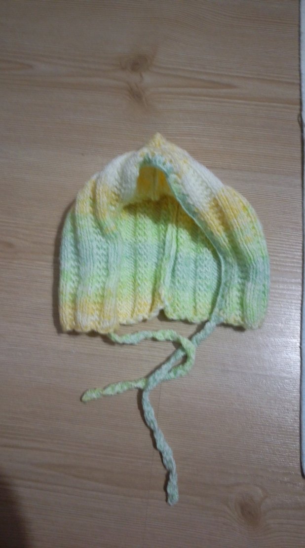 Pastel Çok Renkli Bağlamalı Bebek bere - Görsel 2