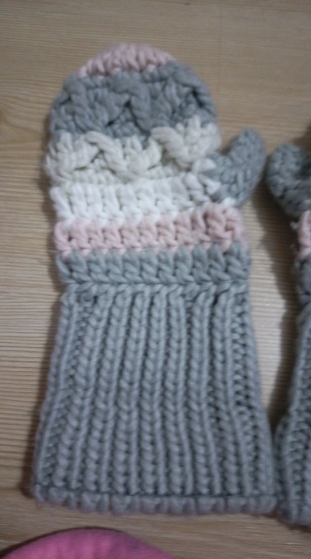 Gri Örgü Kadın Eldivenleri - Görsel 3