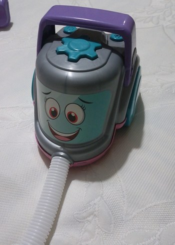 Renkli Mor Oyuncak Elektrikli Süpürge - Görsel 2