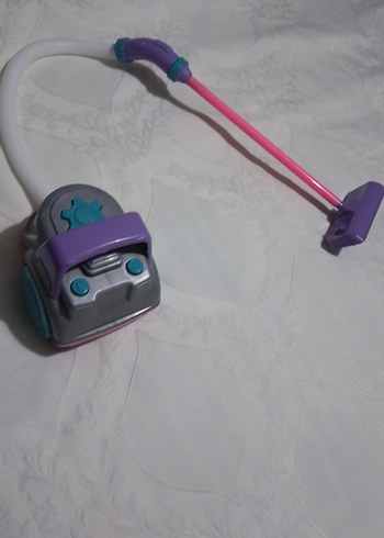 Renkli Mor Oyuncak Elektrikli Süpürge - Görsel 4