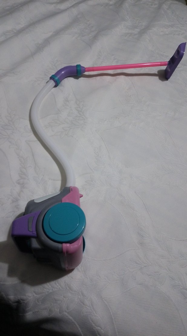 Renkli Mor Oyuncak Elektrikli Süpürge - Görsel 5