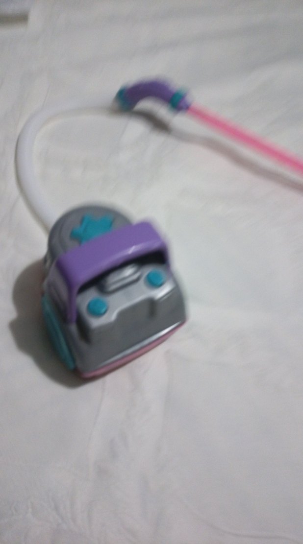 Renkli Mor Oyuncak Elektrikli Süpürge - Görsel 3