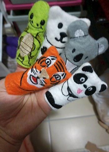 Renkli Hayvan Figürlü Parmak Kuklaları - Görsel 4