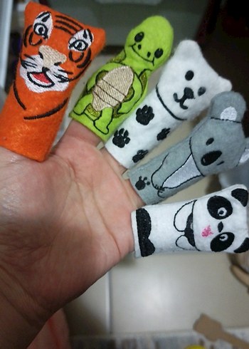 Renkli Hayvan Figürlü Parmak Kuklaları - Görsel 2