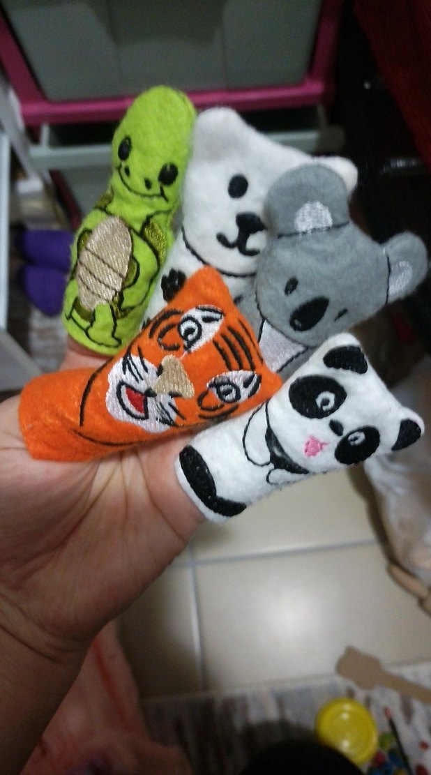 Renkli Hayvan Figürlü Parmak Kuklaları - Görsel 4