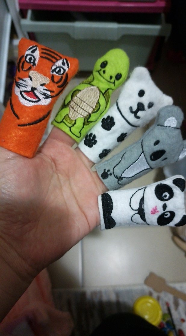 Renkli Hayvan Figürlü Parmak Kuklaları - Görsel 2