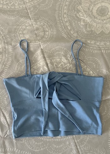 Zara Mavi Minimalist Kadın üst