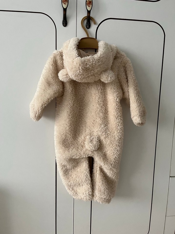 Kız Bebek Bej Kürklü Tulumu - Görsel 3