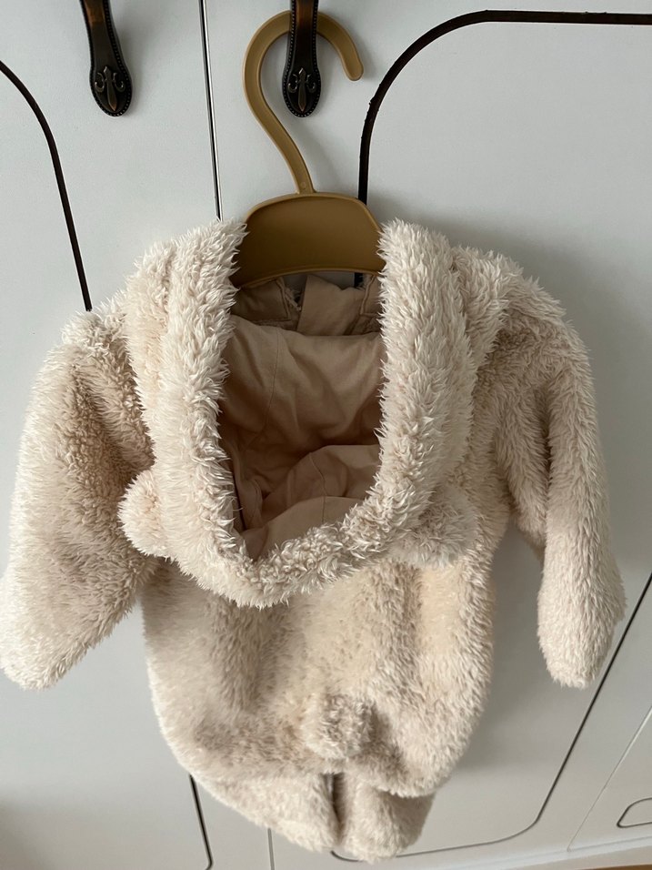 Kız Bebek Bej Kürklü Tulumu - Görsel 4