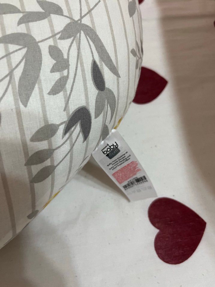 Gri Çiçek Desenli Hamile ve Emzirme Yastığı - Görsel 2