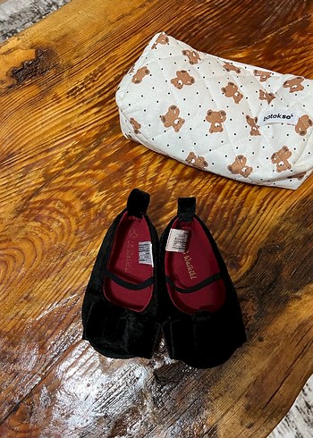 Kız Çocuk Siyah Tokalı Babet Ayakkabı - Görsel 3