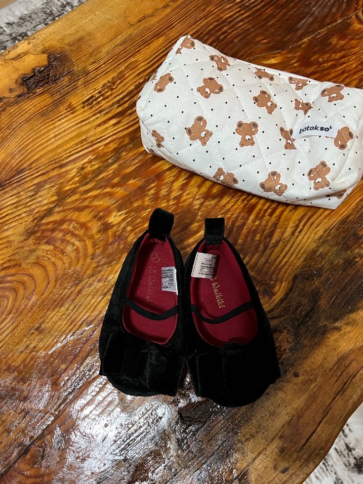 Kız Çocuk Siyah Tokalı Babet Ayakkabı - Görsel 3