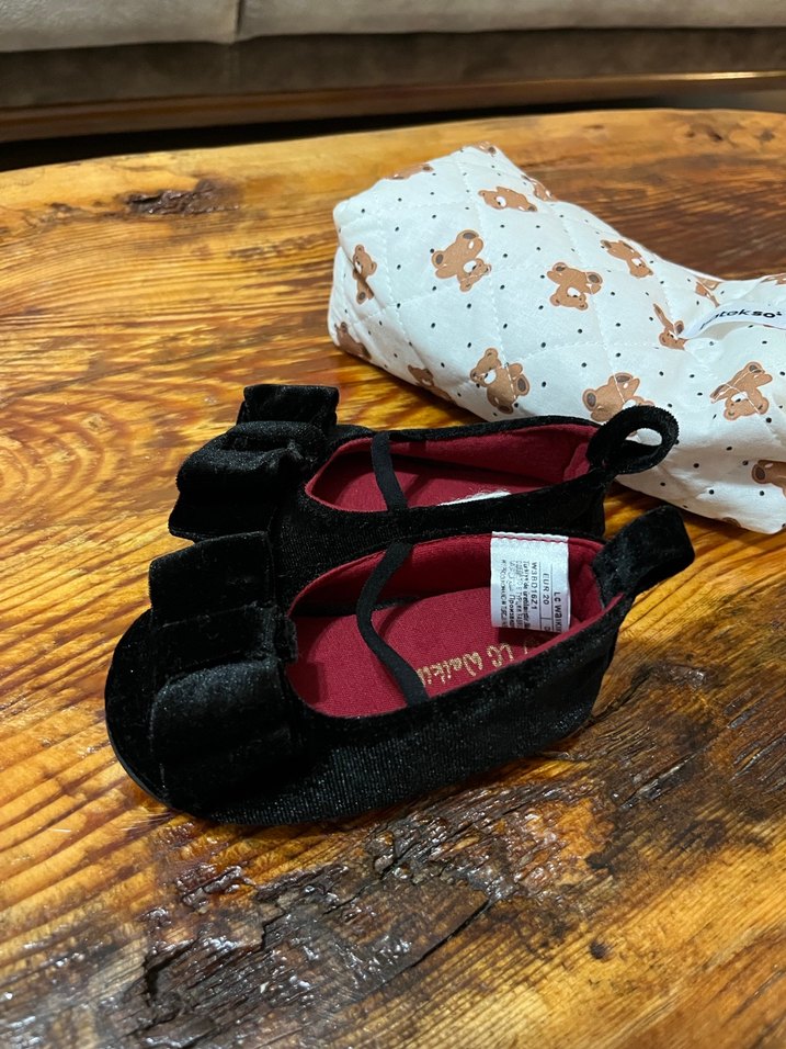 Kız Çocuk Siyah Tokalı Babet Ayakkabı - Görsel 2