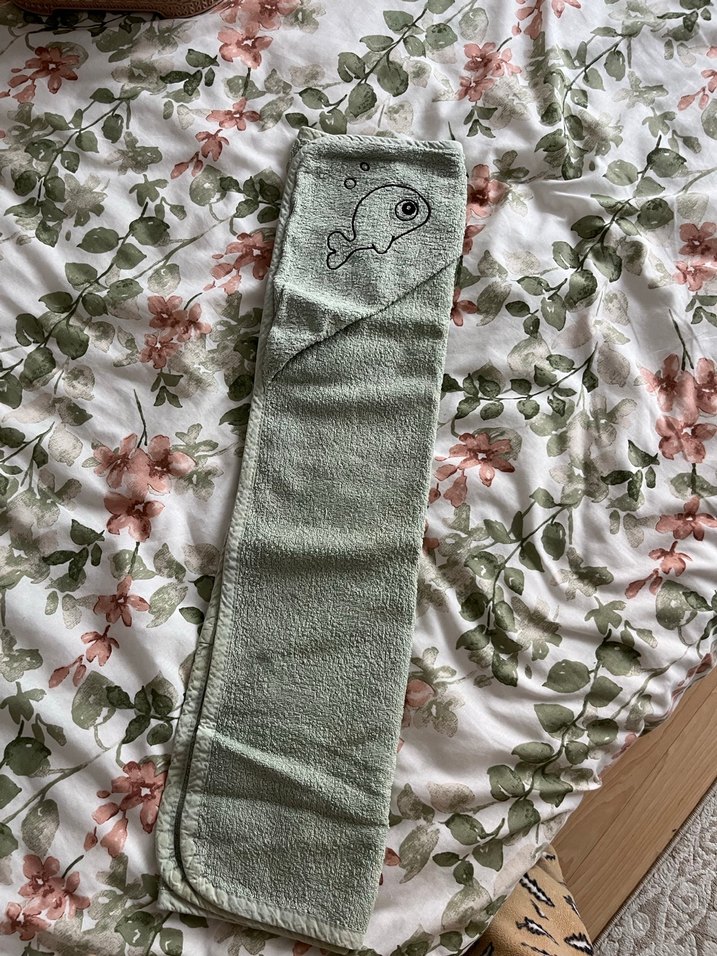 Nakışlı yeşil havlu - Görsel 3