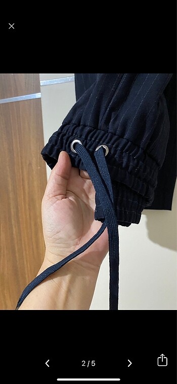 38 Beden Yeni sezon çizgili kumaş pantolon