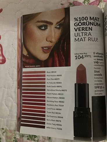 Beden pembe Renk Avon Ultra Mat Ruj