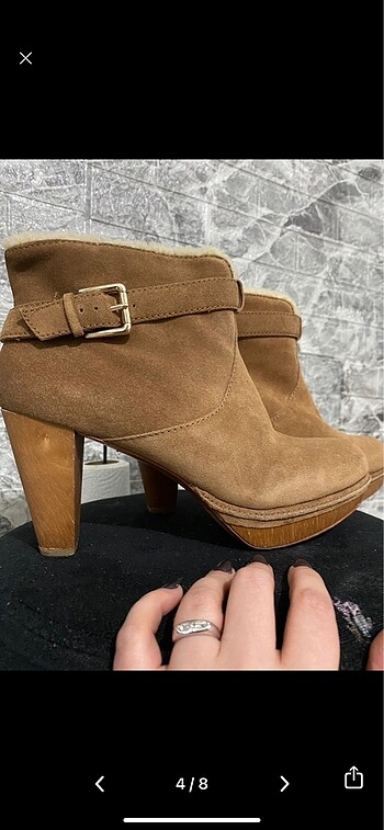 40 Beden Massimo dutti 40 Kürk bot taba