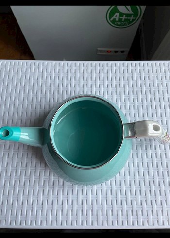 Turkuaz Pastel Desenli Camdemlik - Görsel 3