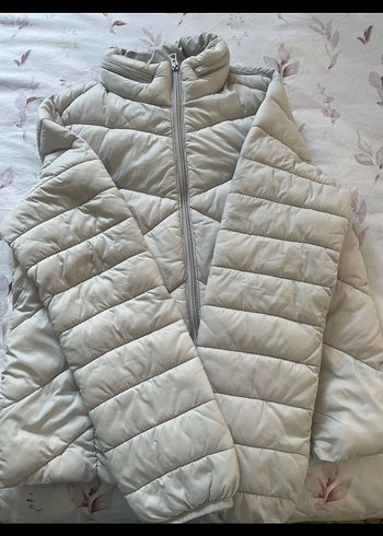 Kadın Beyaz şişme Kış Montu - Görsel 2