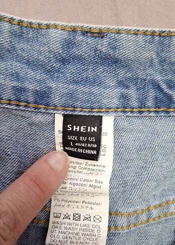 l Beden Kadın Mavi Denim Şort