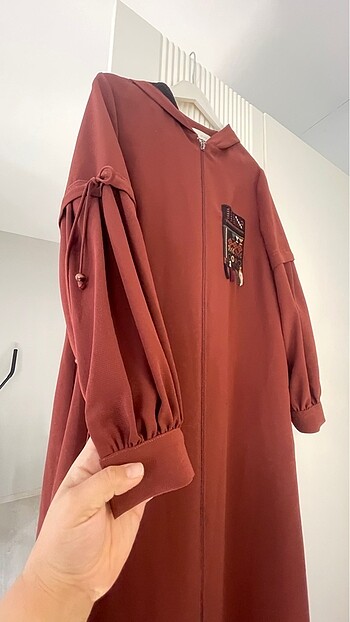 xl Beden kırmızı Renk Pardüsü ferace