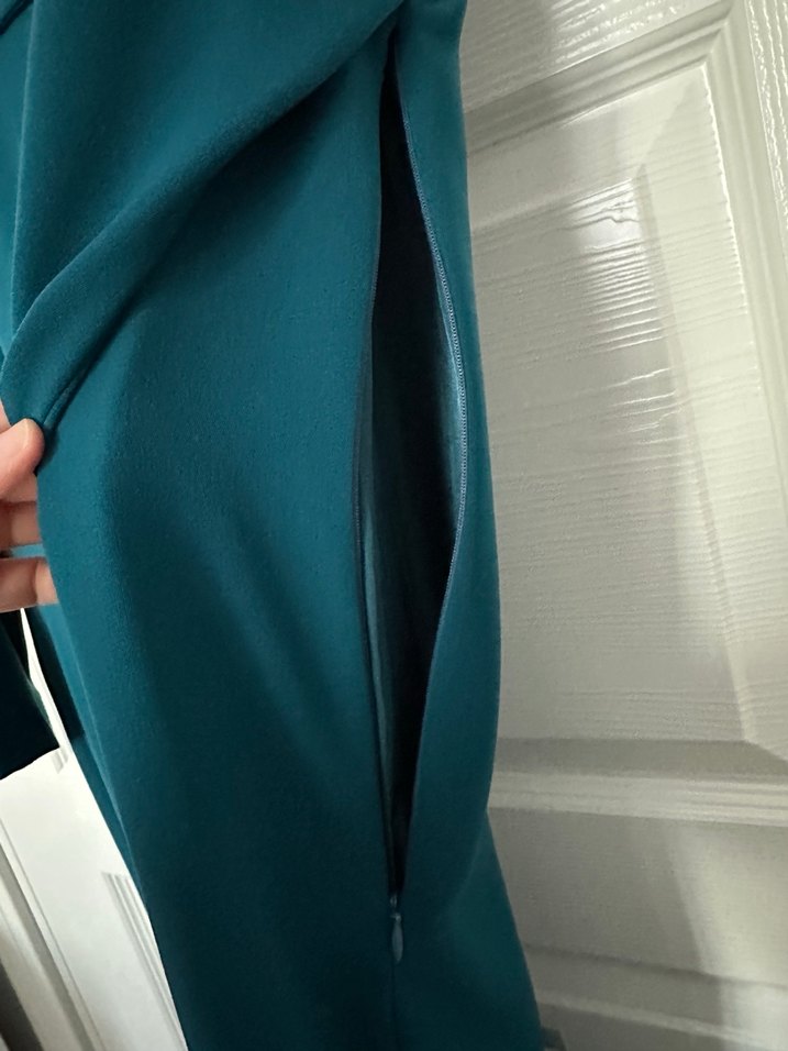 Düğmeli Turkuaz Hamile Tunik - Görsel 4