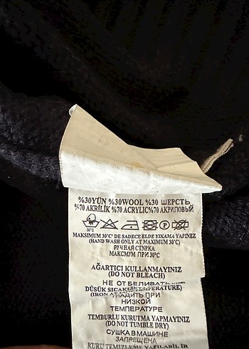 Yün karışımlı erkek süveter lacivert L - Görsel 4