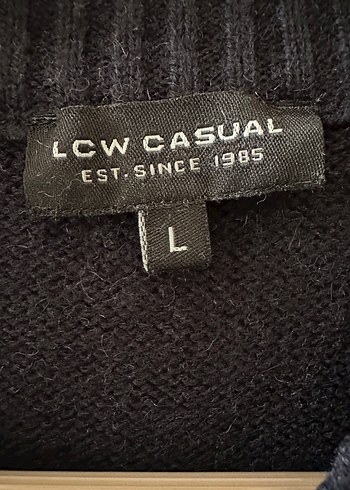 Yün karışımlı erkek süveter lacivert L - Görsel 3