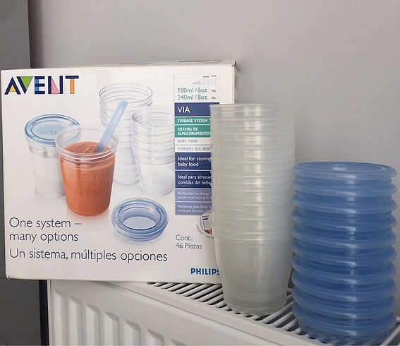 Philips Avent süt saklama kabı 10x180 ml