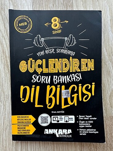 Ankara yayıncılık 8. Sınıf dilbilgisi LGS Soru bankası