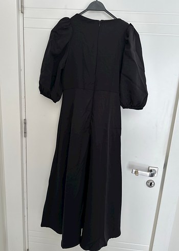 Siyah Kısa Kollu elbise - Görsel 4