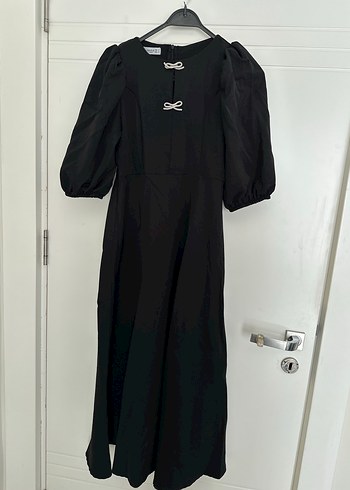 Siyah Kısa Kollu elbise - Görsel 2