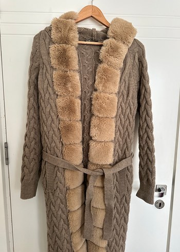 Kürklü uzun hırka - Görsel 3