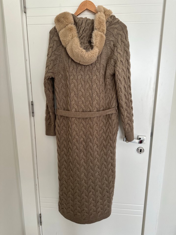 Kürklü uzun hırka - Görsel 4