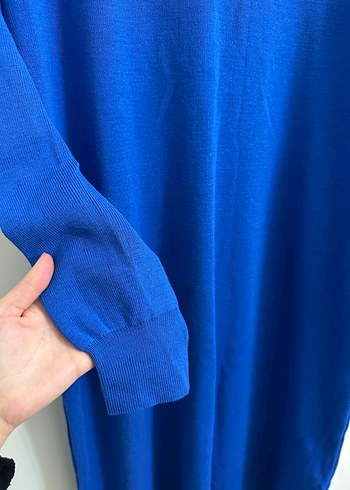 Etiketli triko elbise - Görsel 3