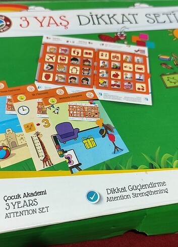Çocuk akademi 3 yaş dikkat güçlendirme seti 