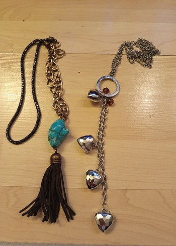 Bohem Uzun Püsküllü Turkuaz Kolye - Görsel 2