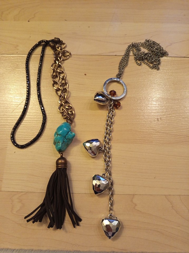 Bohem Uzun Püsküllü Turkuaz Kolye - Görsel 2