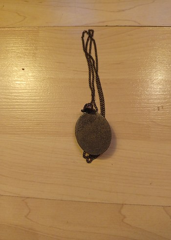 Yeşil Desenli Uzun Zincir Kolye - Görsel 3