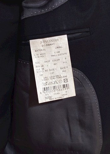 Erkek Siyah Regular Fit Takım Elbise Ceket - Görsel 3