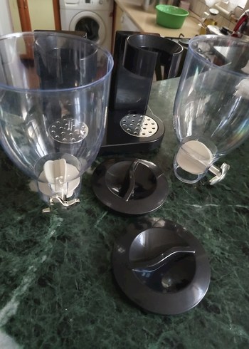 Çift Hazneli Siyah Tahıl Dispenseri - Görsel 5