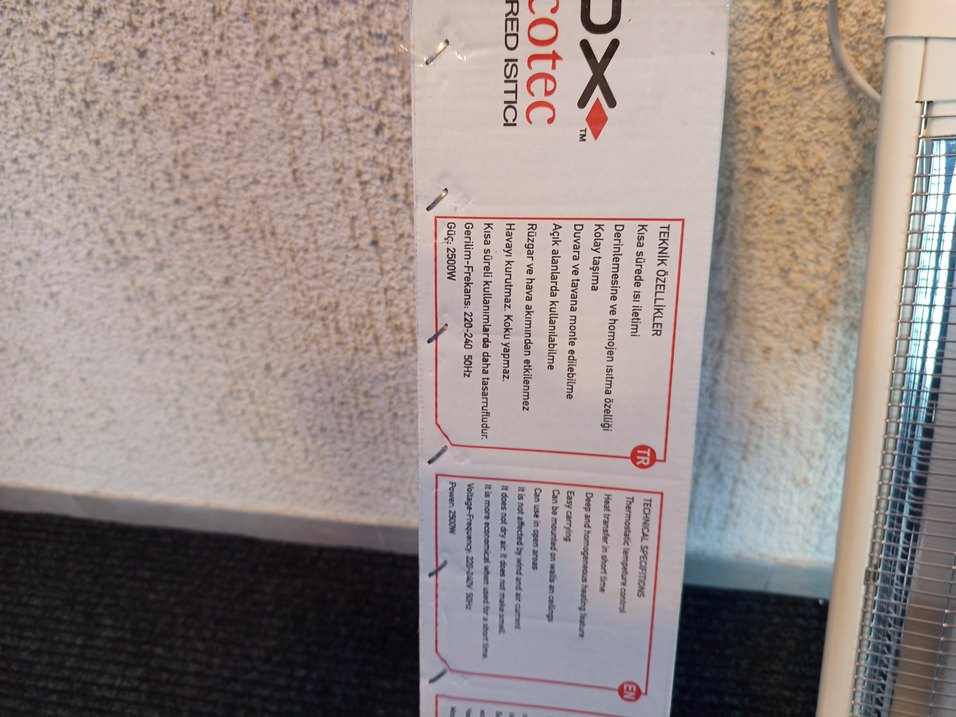 Beyaz Dikey Elektrikli Isıtıcı - Görsel 3